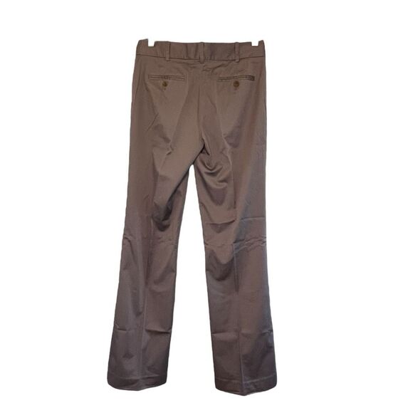 BCBG Maxazria Trousers Gray Cotton Knit Hi-Rise Straight Leg Dress Pants 2 - Picture 2 of 6